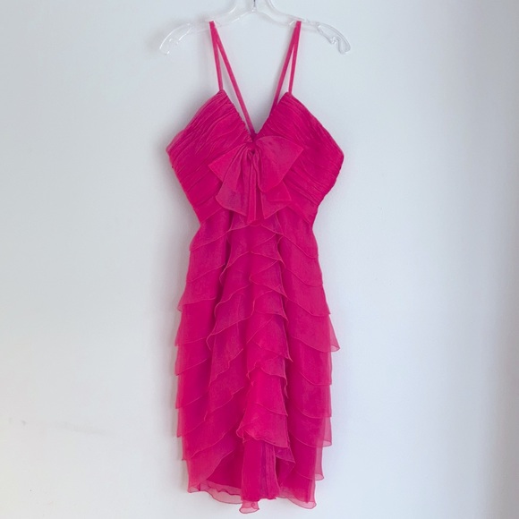 Pronovias Pink Ruffle Formal Dress - Picture 3 of 17